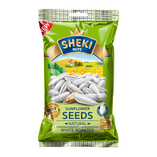 Sheki Nuts Sunflower Seeds Natural White Roasted Salted
